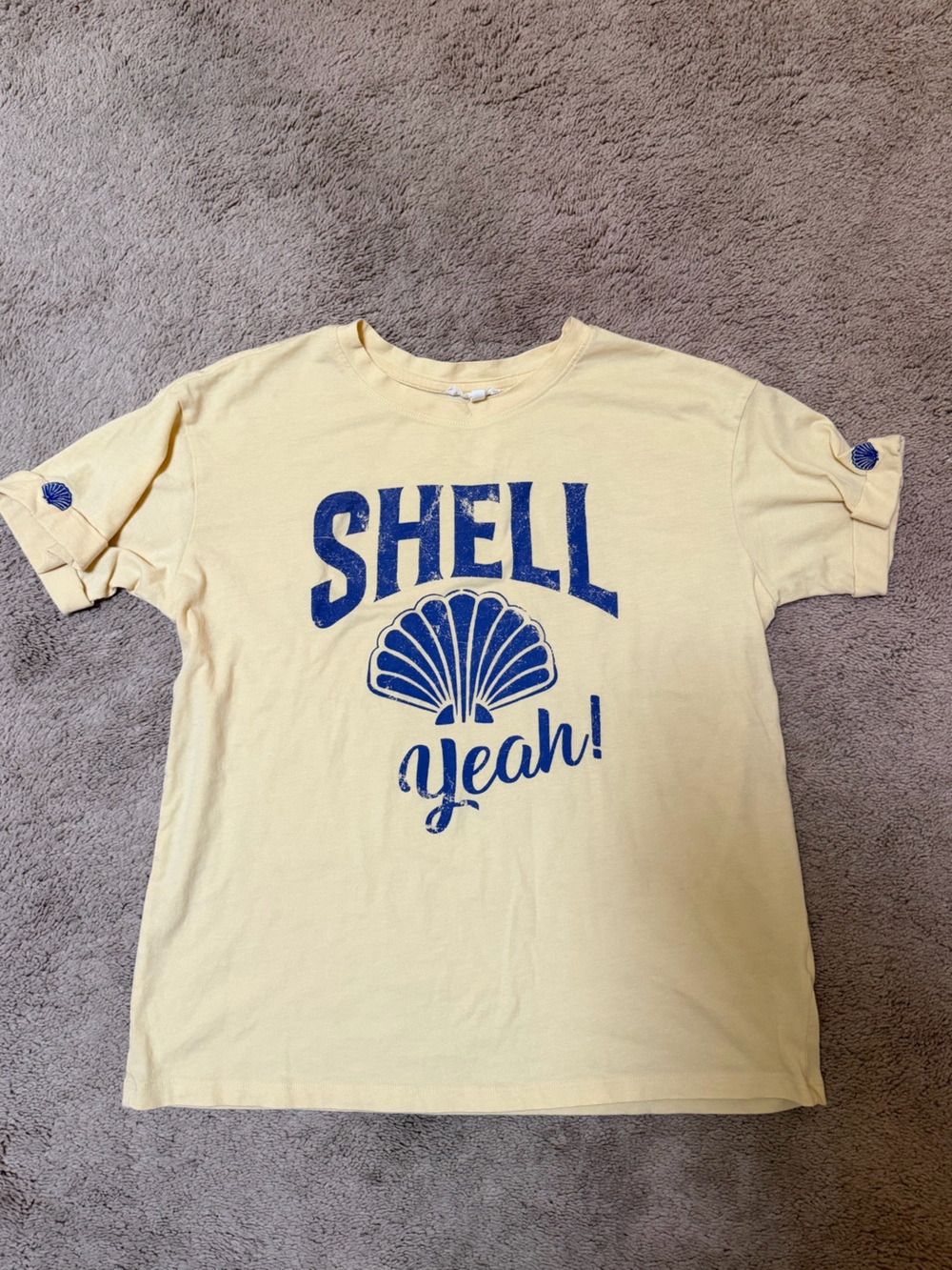 Shell Yeah! Yellow Graphic Tee